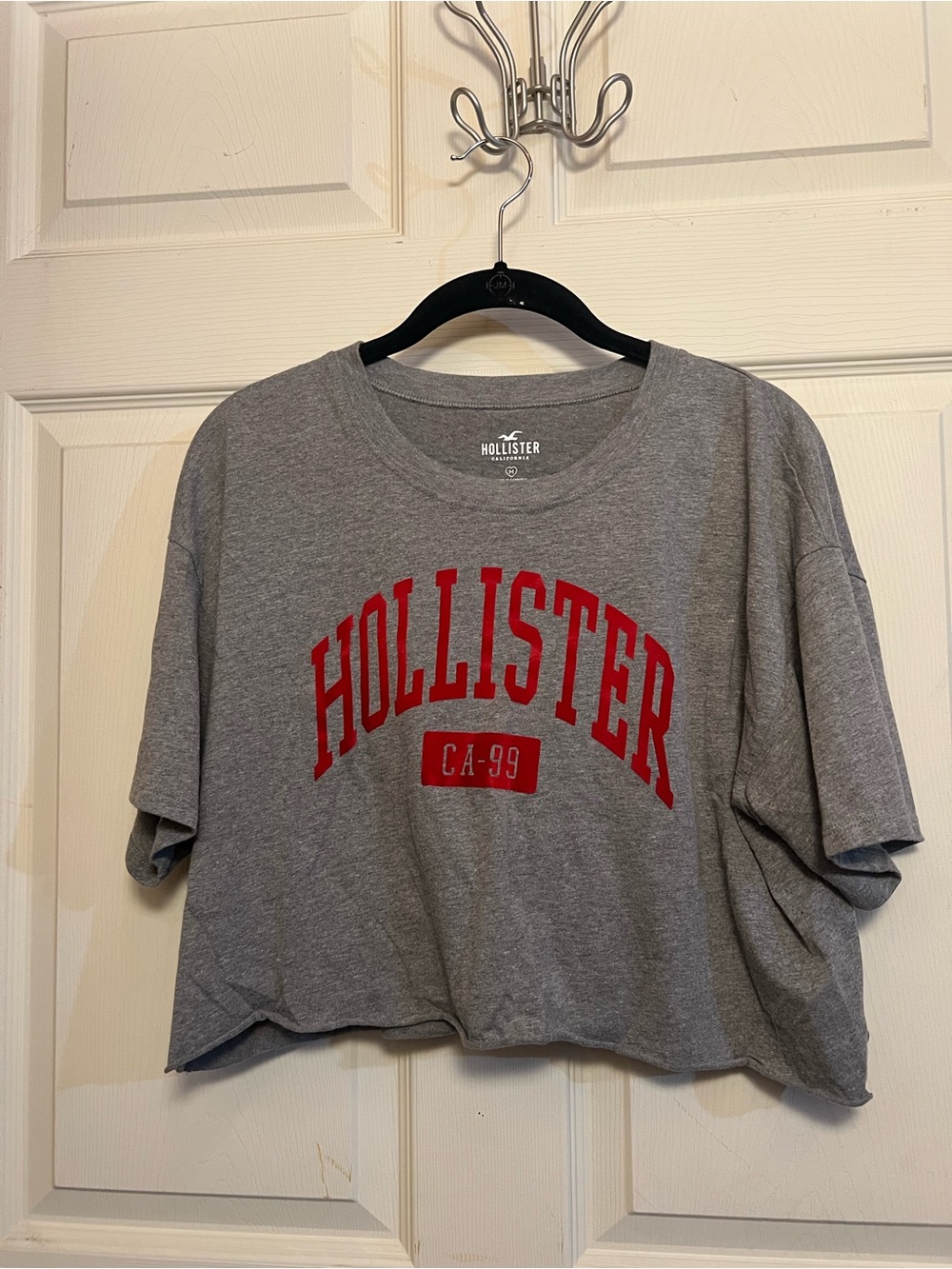 Hollister Gray Tee with Red Logo